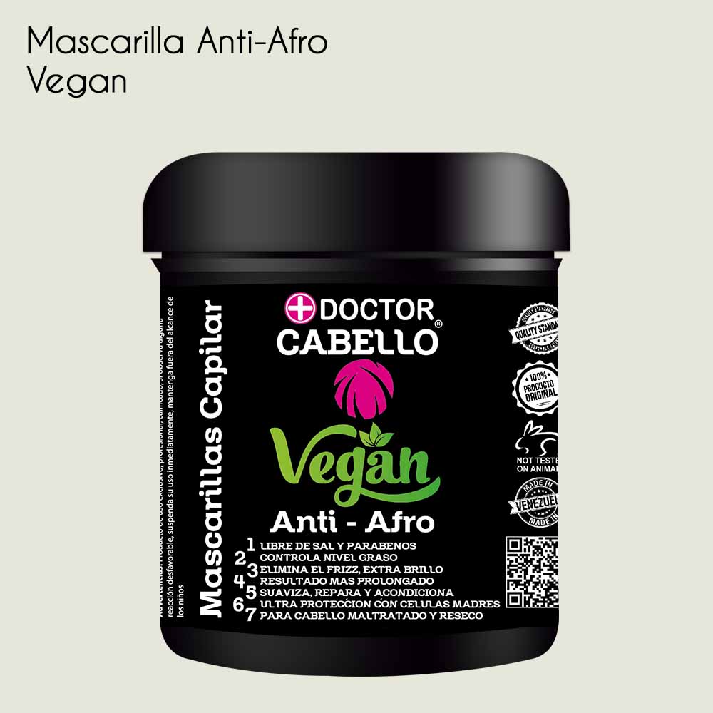 Mascarilla Anti Afro Vegano