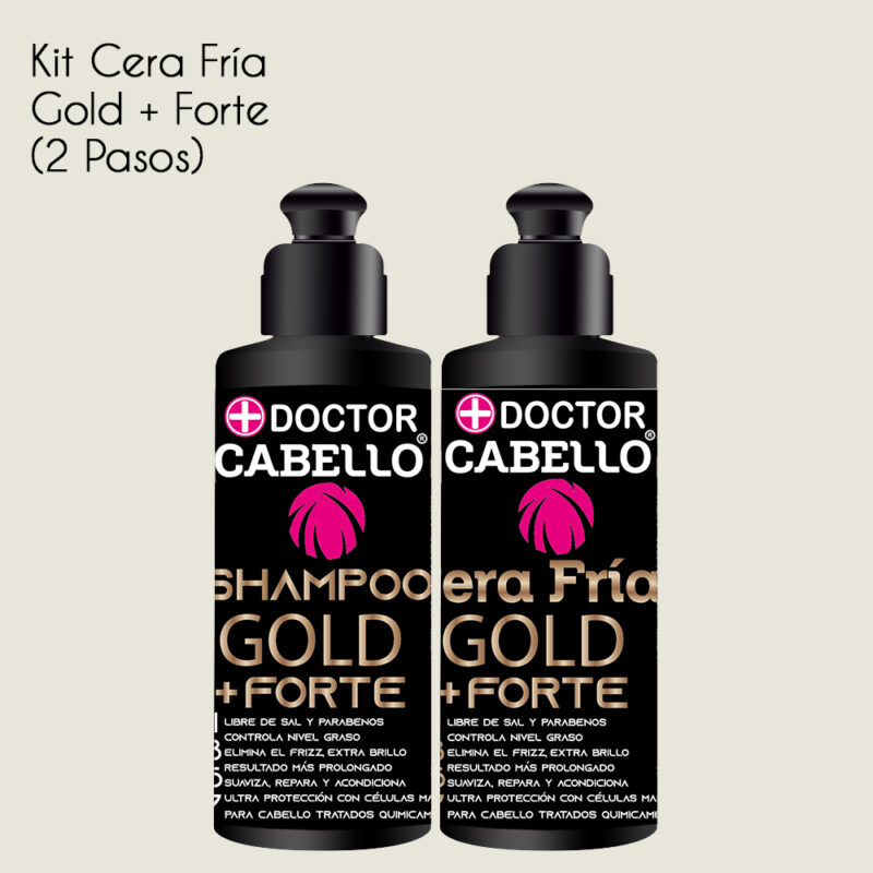 Combo Alisado Cera Fría Gold + Forte 120ml (Paso 1 y paso 2)
