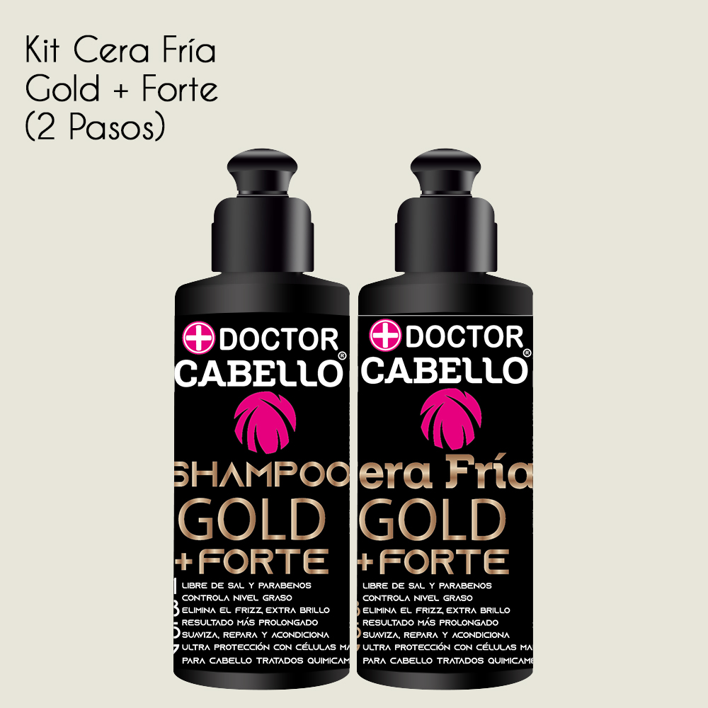 Combo Alisado Cera Fría Gold + Forte(Paso 1 y paso 2)